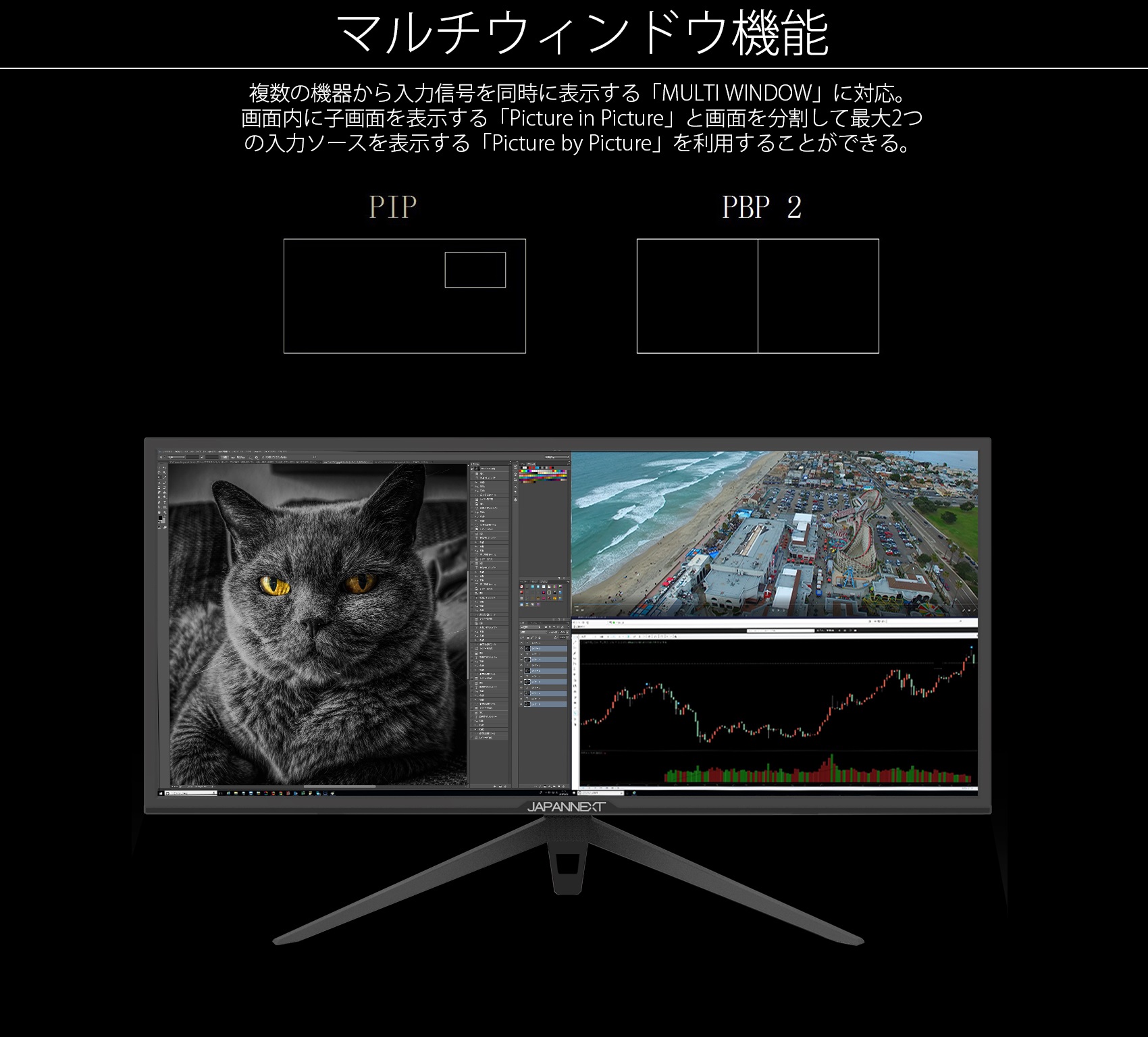 JAPANNEXT JN-VG34100UWQHDR ゲーミングモニター UWQHDのVAパネル搭載 
