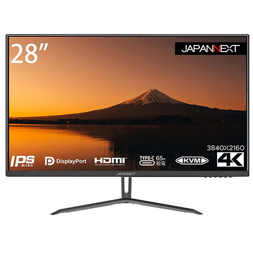 JAPANNEXT 28型 IPS 4K液晶モニター USB Type-C(最大65W給電対応） JN