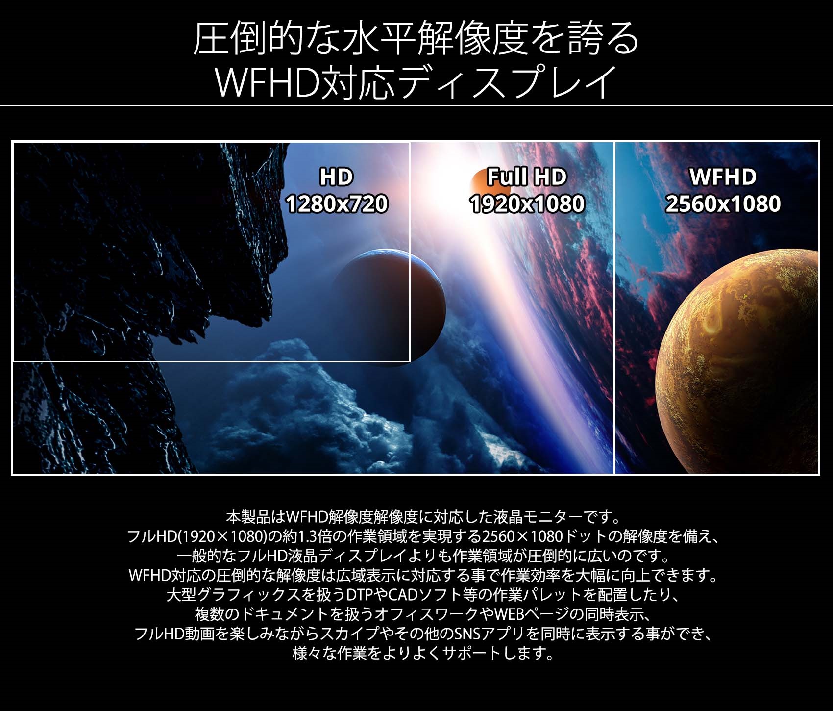JAPANNEXT 「JN-IPS257WFHD」25.7インチ WFHD IPS系液晶モニター HDMI 