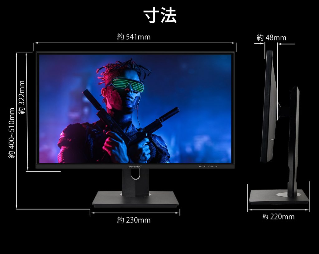 JAPANNEXT 28型 IPS 4K液晶モニター JN-IPS28FLUHDR-HSP HDMI DP 昇降