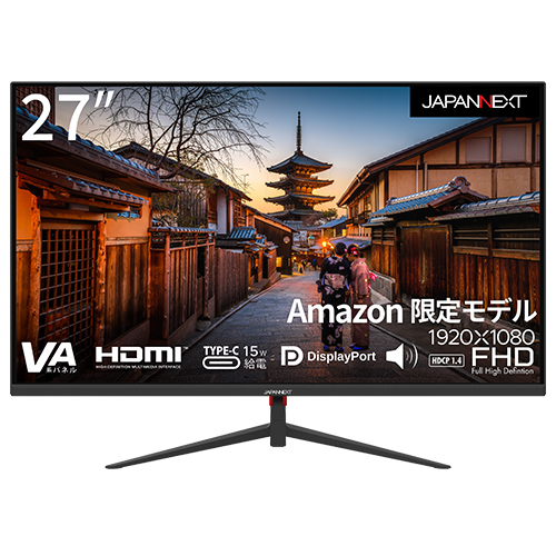 Amazon限定】JAPANNEXT「JN-V27FLFHD-C」 27インチ フルHD液晶モニター