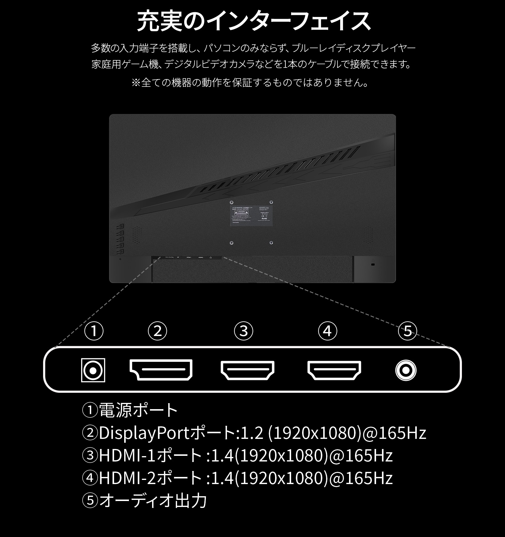 最大82%OFFクーポン JAPANNEXT JN-G24T165FHDR 24インチ フルHD 1920 x 1080  165Hz対応ゲーミングモニター HDMI DP ジャパンネクスト